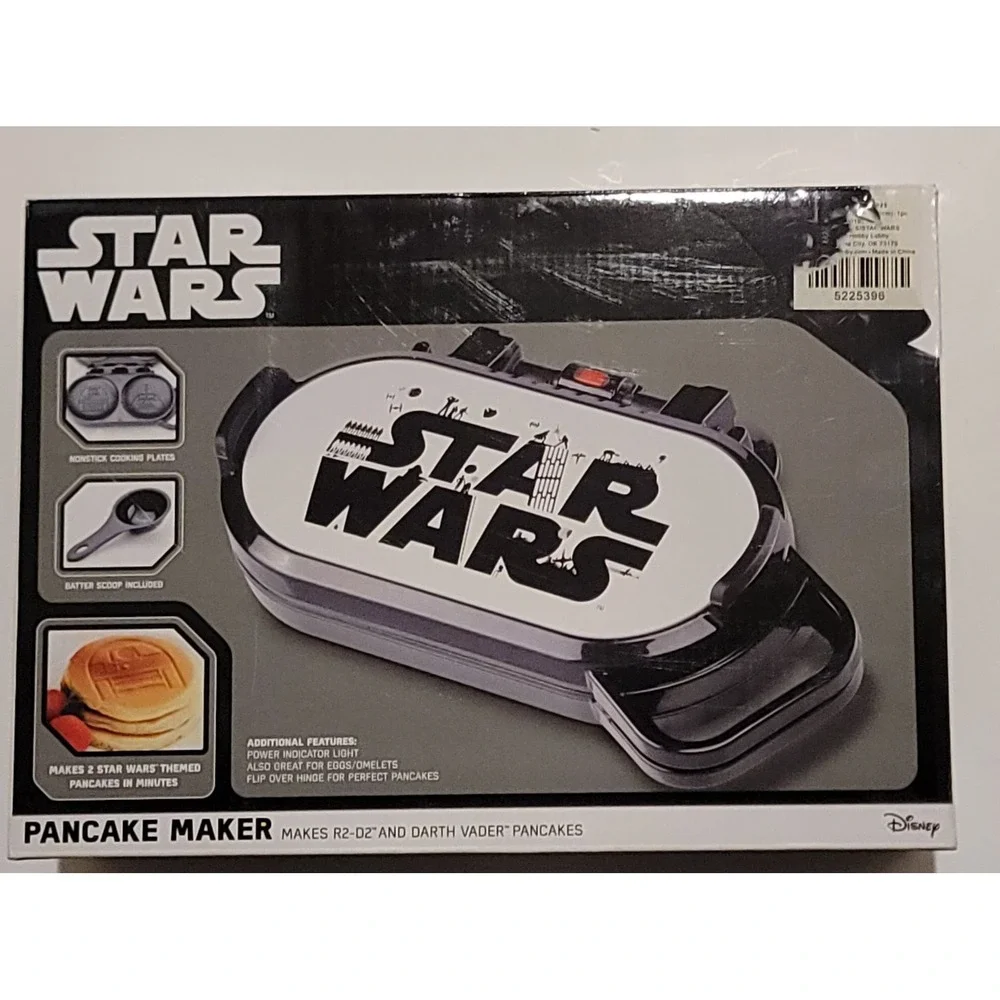 NWB Disney Star Wars Pancake Maker w/R2D2-Darth Vader designs BNIB